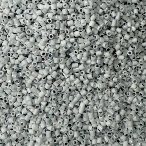 Grey Cut Beads , Glass Beads, seed beads lustur, round rocailles,